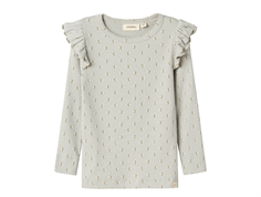 Lil Atelier mirage gray blomstret top